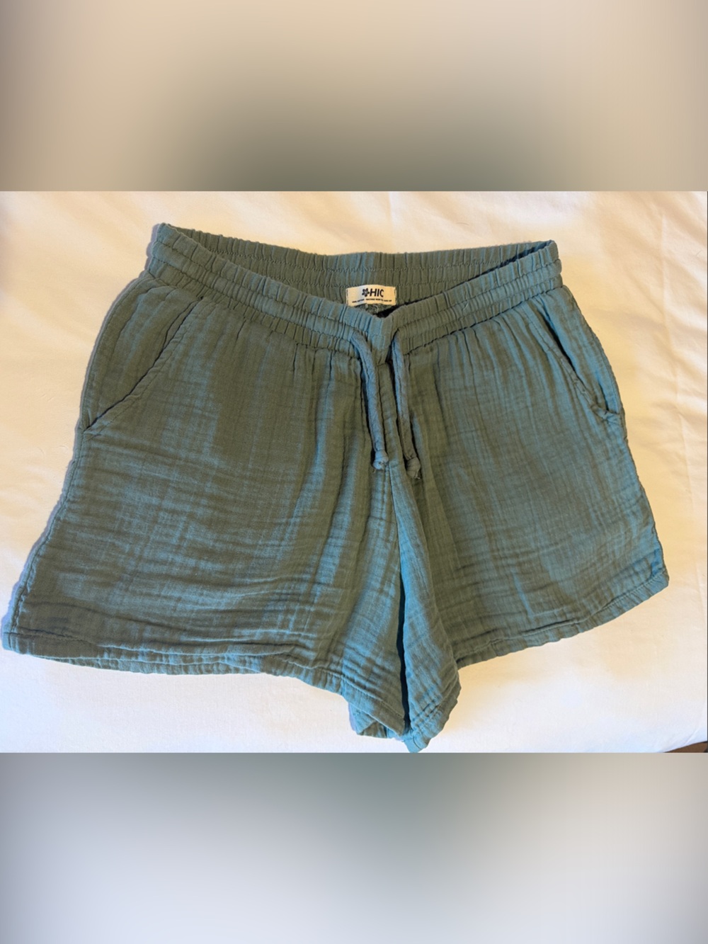 Green (super soft) Drawstring Shorts